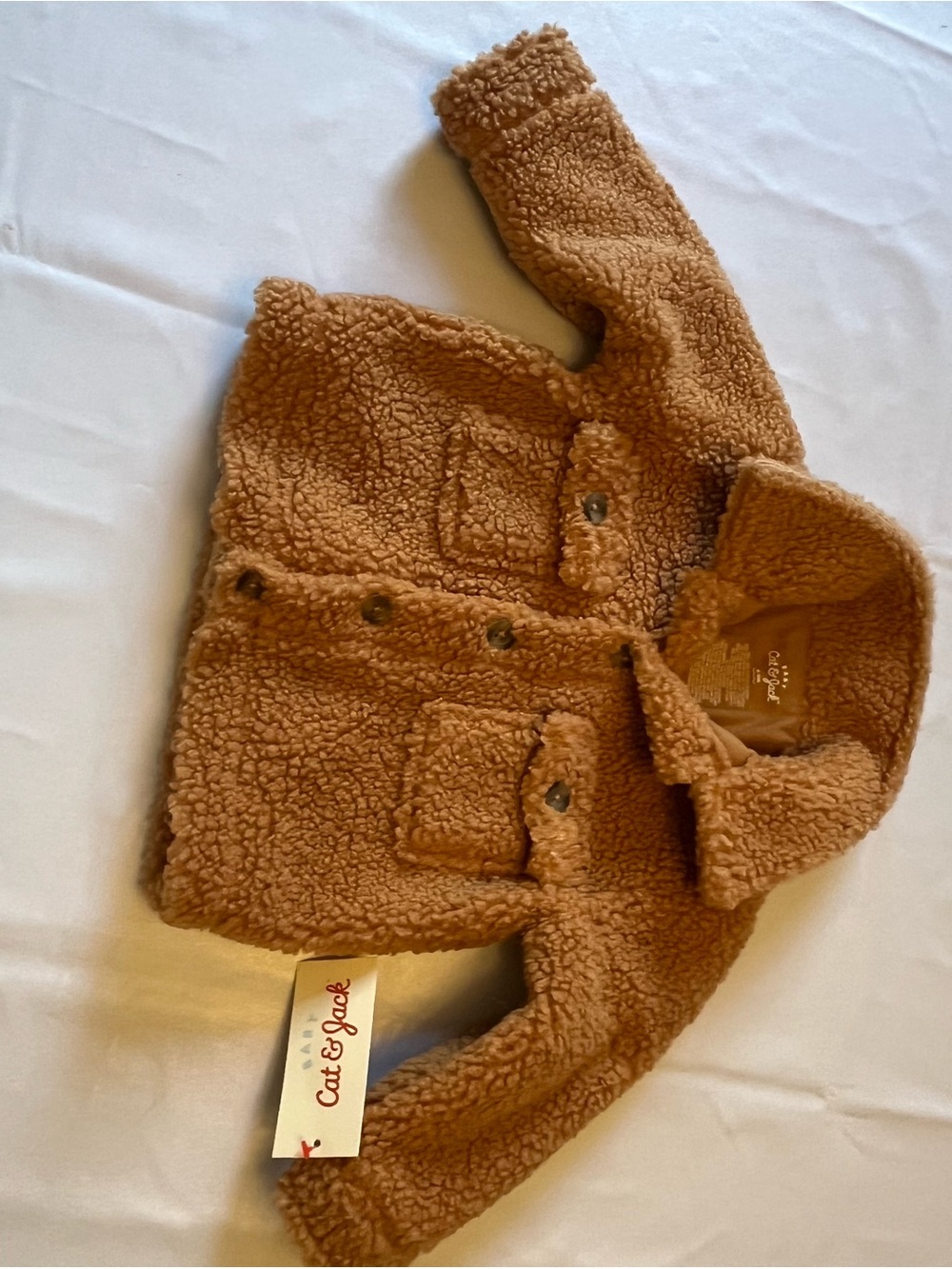 Cat & Jack Cozy Teddy Sherpa Jacket in Brown